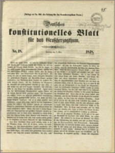 Deutsches konstitutionelles Blatt für das Grossherzogthum, 1848.05.07, nr 18