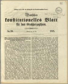 Deutsches konstitutionelles Blatt für das Grossherzogthum, 1848.05.10, nr 20