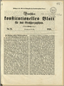 Deutsches konstitutionelles Blatt für das Grossherzogthum, 1848.05.11, nr 21