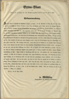 Zeitung der Grossherzogthums Posen, 1848.04.17, nr 91, Extra-Blatt