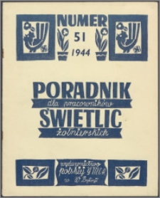Poradnik dla Pracowników Świetlic Żołnierskich : wydawnictwo Polskiej YMCA w W. Brytanii 1944, nr 51