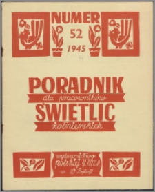 Poradnik dla Pracowników Świetlic Żołnierskich : wydawnictwo Polskiej YMCA w W. Brytanii 1944, nr 52