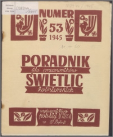 Poradnik dla Pracowników Świetlic Żołnierskich : wydawnictwo Polskiej YMCA w W. Brytanii 1945, nr 53