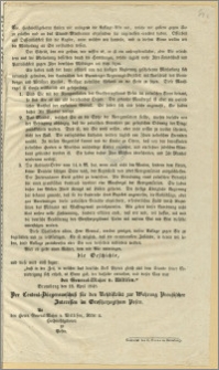 Ew. Hochwohlgeboren theilen wir anliegend die Anklage = Akte mit, welche wir gestern gegen Sie zu erlassen und an das Staats=Ministerium (...) : Bromberg den 18. April 1848