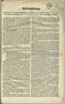 Beleuchtung der Sr. Excellenz dem Königlichen Kommissarius, Herrn General der Infanterie v. Pfuel von dem polnischen Insurgentenführer Ludwig v. Mieroslawski am 16. Mai c. eingereichten Denkschrift