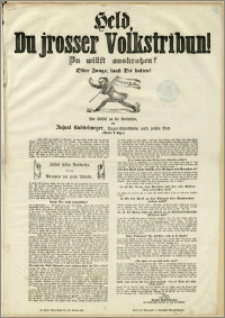 Held, Du jrosser Volkstribun ! Du willst auskratzen? Oller Junge, laaß Dir halten! : Ene Epistel an die Korinthen