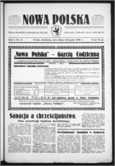 Nowa Polska 1933, R. 1, nr 11