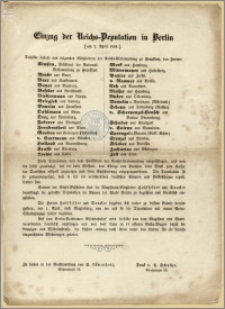 Einzug der Reichs-Deputation in Berlin [am 2. April 1849]