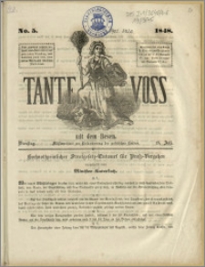 Tante Voss mit dem Besen. : Missionsblatt zur Bekehrung der politischen Heiden, No 5, 18 Juli 1848