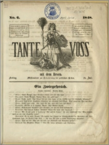 Tante Voss mit dem Besen. : Missionsblatt zur Bekehrung der politischen Heiden, No 6, 28. Juli. 1848