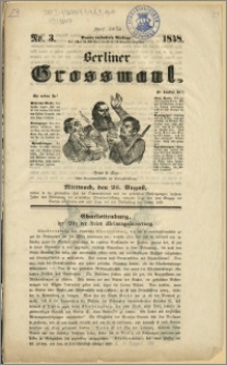 Berliner Grossmaul. No. 3, 23. August 1848