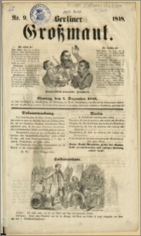 Berliner Grossmaul. No. 9, 4. Dezember 1848