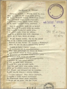 Co słychać na świecie! [Inc.:] Szwajcary wygrali, - Włochy wciąż się żarzą [...]. Więc wszyscy gromadnie: Hurra na Moskala!