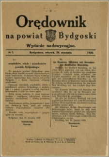 [Ulotka] : [Inc.:] Orędownik na powiat Bydgoski. Do urzędników, władz i mieszkańców powiatu Bydgoskiego. Bydgoszcz, 20.I.1920 r. = An die Beamten, Behörden und Bewohner des Landkreises Bromberg