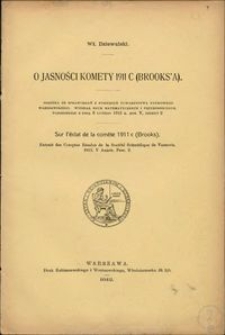 O jasności komety 1911 C (Brooks'a)