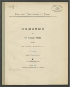 Königliches Progymnasium zu Berent. Bericht über das Schuljahr 1893/94