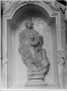 Kielce – Karczówka [Klasztor Pobernardyński – figura św. Barbary]