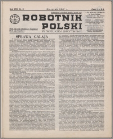 Robotnik Polski w Wielkiej Brytanji 1947, R. 8 nr 8