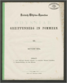 Friedrich-Wilhelms-Gymnasium zu Greiffenberg in Pommern. XII