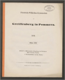 Friedrich-Wilhelms-Gymnasium zu Greiffenberg in Pommern. XVII