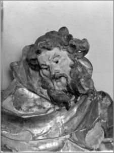 Przemyśl. Muzeum Diecezjalne. Rzeźba z dawnego Kościoła Karmelitów-fragment