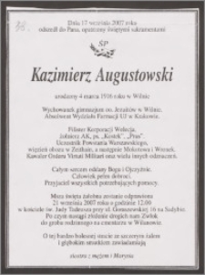 Nekrologi Kazimierza Augustowskiego