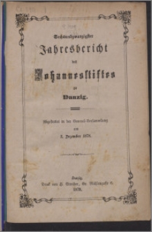 Jahresbericht des Johannesstiftes zu Danzig 26 (1878)