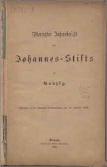 Jahresbericht des Johannes-Stifts zu Danzig 40 (1893)