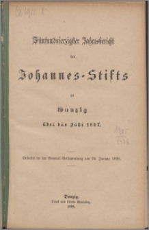 Jahresbericht des Johannes-Stifts zu Danzig über das Jahr 1897, 45