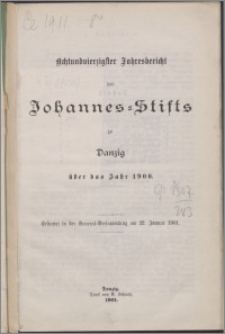 Jahresbericht des Johannes-Stifts zu Danzig über das Jahr 1900, 48