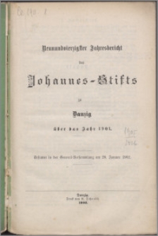 Jahresbericht des Johannes-Stifts zu Danzig über das Jahr 1901, 49