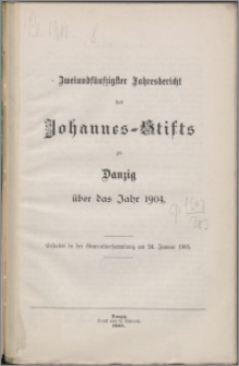 Jahresbericht des Johannes-Stifts zu Danzig über das Jahr 1904, 52