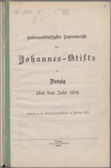 Jahresbericht des Johannes-Stifts zu Danzig über das Jahr 1909, 57
