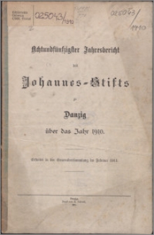 Jahresbericht des Johannes-Stifts zu Danzig über das Jahr 1910, 58