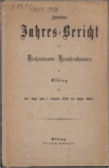 Jahres-Bericht des Diakonissen-Krankenhauses zu Elbing für das Jahr vom 1 October 1879 bis dahin 1880, 12