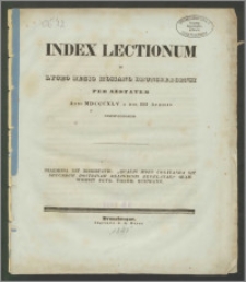 Index Lectionum in Lyceo Regio Hosiano Brunsbergensi per aestatem anni MDCCXLV a die III Aprilis
