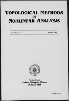 Topological Methods in Nonlinear Analysis, Vol. 14 no 1, (1999)
