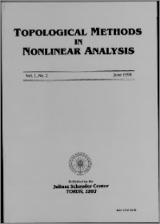 Topological Methods in Nonlinear Analysis, Vol. 1 no 2, (1993)