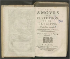Les Amovrs De Clytophon, Et De Levcippe