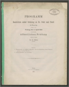 Programm der Realschule erster Ordnung zu St. Petri und Pauli in Danzig, womit zu der Freitag, den 4. April 1873