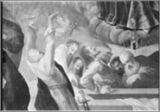 Koronowo [Kościół Cystersów – fragment ołtarza głównego – Wniebowzięcie Najświętszej Maryi Panny, obraz autorstwa Bartłomieja Strobla]