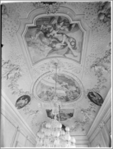Šebetov (Morawy, Czechy). Pałac. Wnętrze. Stiuki dekoracyjne i malowidła autorstwa Baltazara Fontany