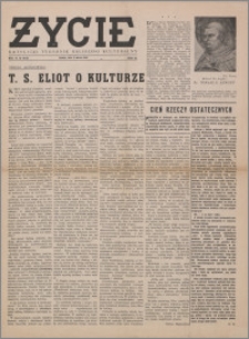 Życie : katolicki tygodnik religijno-społeczny 1949, R. 3 nr 10 (89)