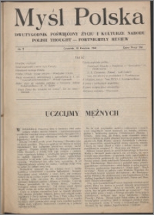 Myśl Polska : dwutygodnik poświęcony życiu i kulturze narodu 1941 nr 2