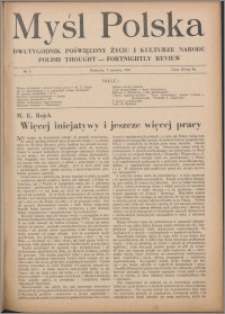 Myśl Polska : dwutygodnik poświęcony życiu i kulturze narodu 1941 nr 5