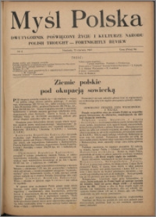 Myśl Polska : dwutygodnik poświęcony życiu i kulturze narodu 1941 nr 6