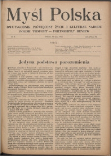Myśl Polska : dwutygodnik poświęcony życiu i kulturze narodu 1941 nr 8