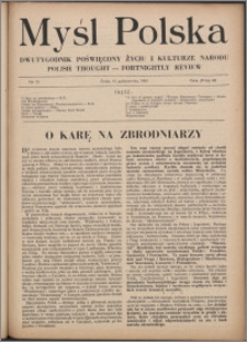 Myśl Polska : dwutygodnik poświęcony życiu i kulturze narodu 1941 nr 13