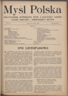 Myśl Polska : dwutygodnik poświęcony życiu i kulturze narodu 1941 nr 14-15