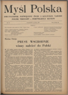 Myśl Polska : dwutygodnik poświęcony życiu i kulturze narodu 1941 nr 16